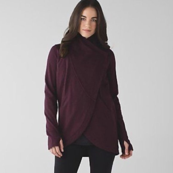 lululemon athletica Jackets & Blazers - Lululemon Athletica That's A Wrap Burgandy 4